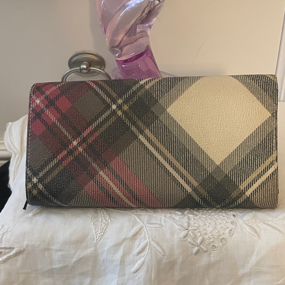 Vivienne Westwood Plaid Wallet - Red, Black, Cream - Picture 13 of 15